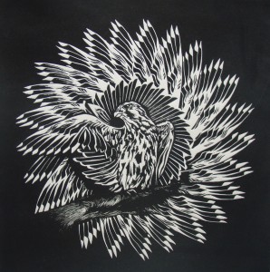 RA Linocut 30 x 30 cm